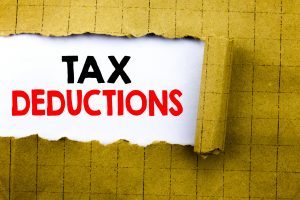 Tax deductions sign